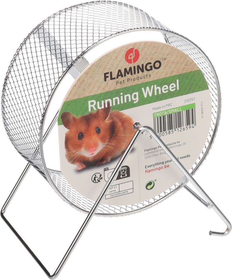 Flamingo Running Wheel Μεταλλικος Τροχος Ασκησης Για Χαμστερ 15.5Cm