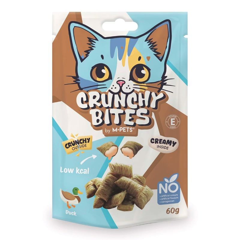 Mpets Crunchy Bites Cat Snack Με Παπια 60Gr