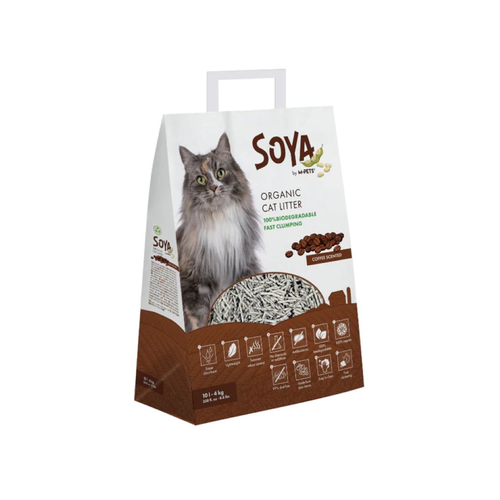 Mpets Soya Organic Οικολογικη Αμμος Γατας Απο Σογια Με Καφε 10Lt