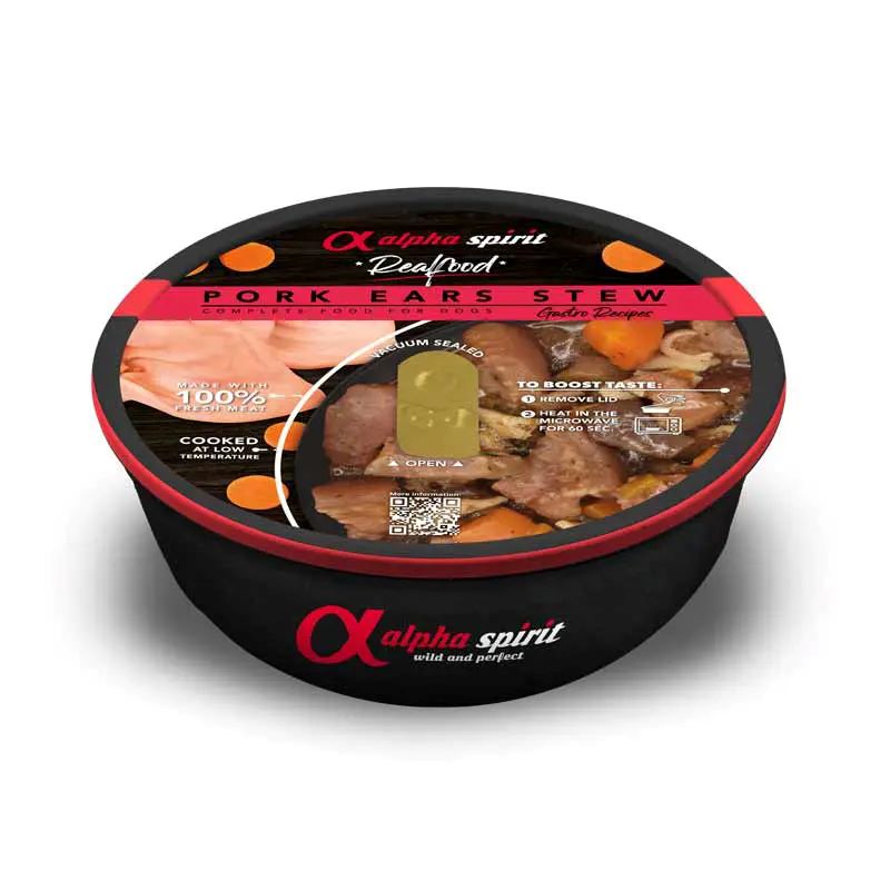 Alpha Spirit Real Food Μαγειρευτο Φαγητο Με Αφτια Χοιρου Και Λαχανικα Για Σκυλους 280Gr
