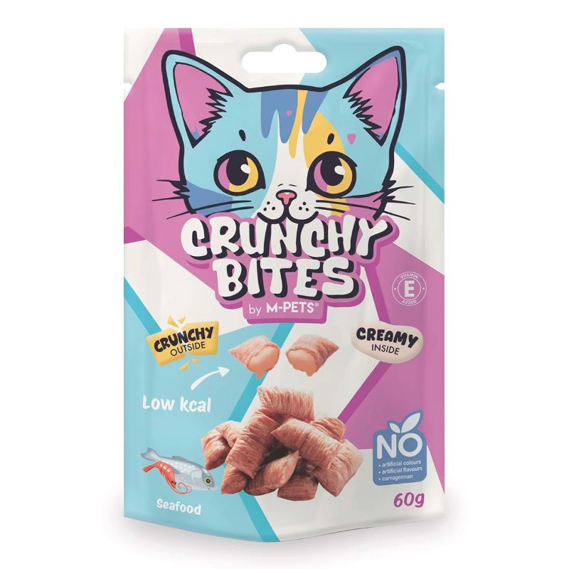Mpets Crunchy Bites Cat Snack Με Θαλασσινα 60Gr